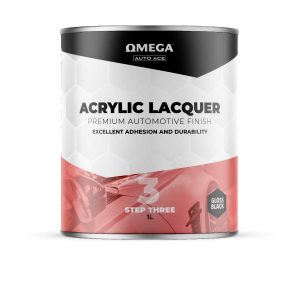 Omega Auto Ace Acrylic Lacquer Gloss Black 1lt