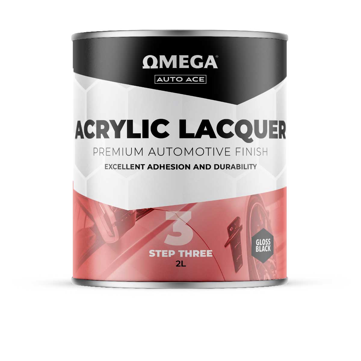 Omega Auto Ace Acrylic Lacquer Gloss Black 2lt