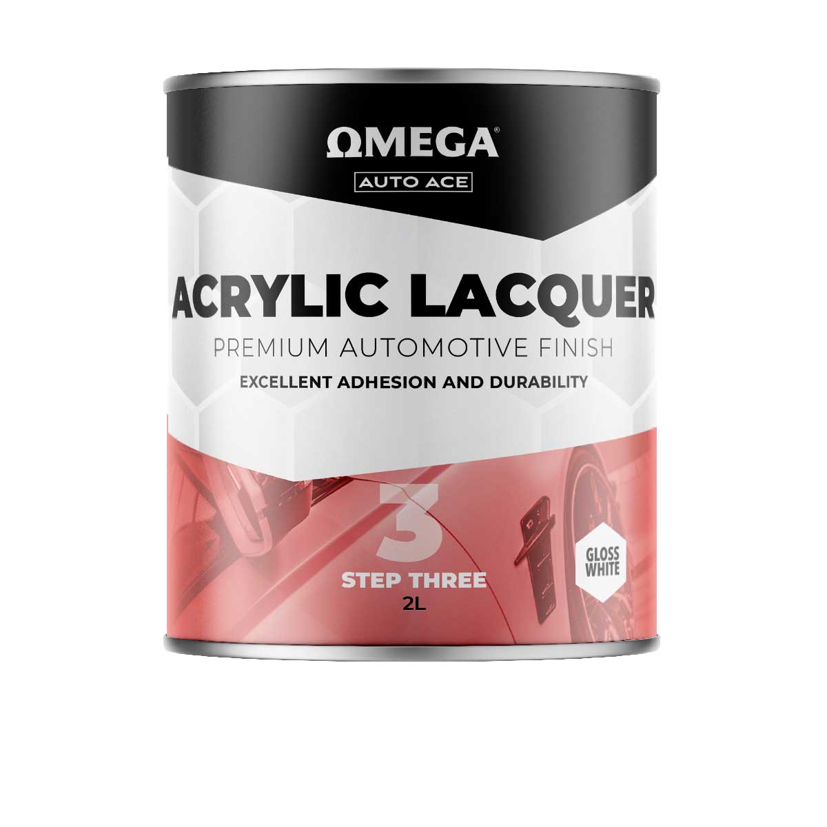 Omega Auto Ace Acrylic Lacquer Gloss White 2lt